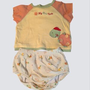 Y2k Vitamin Baby Cotton Embroidered Turtle‎ Outfit Infant
